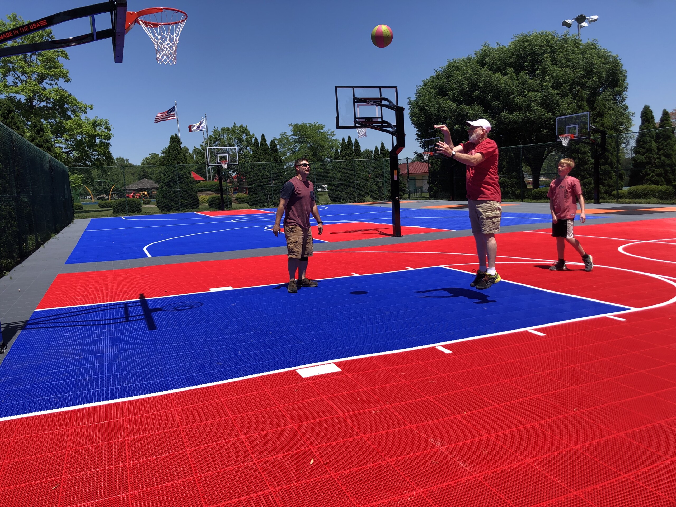 Timeline history - basketball court