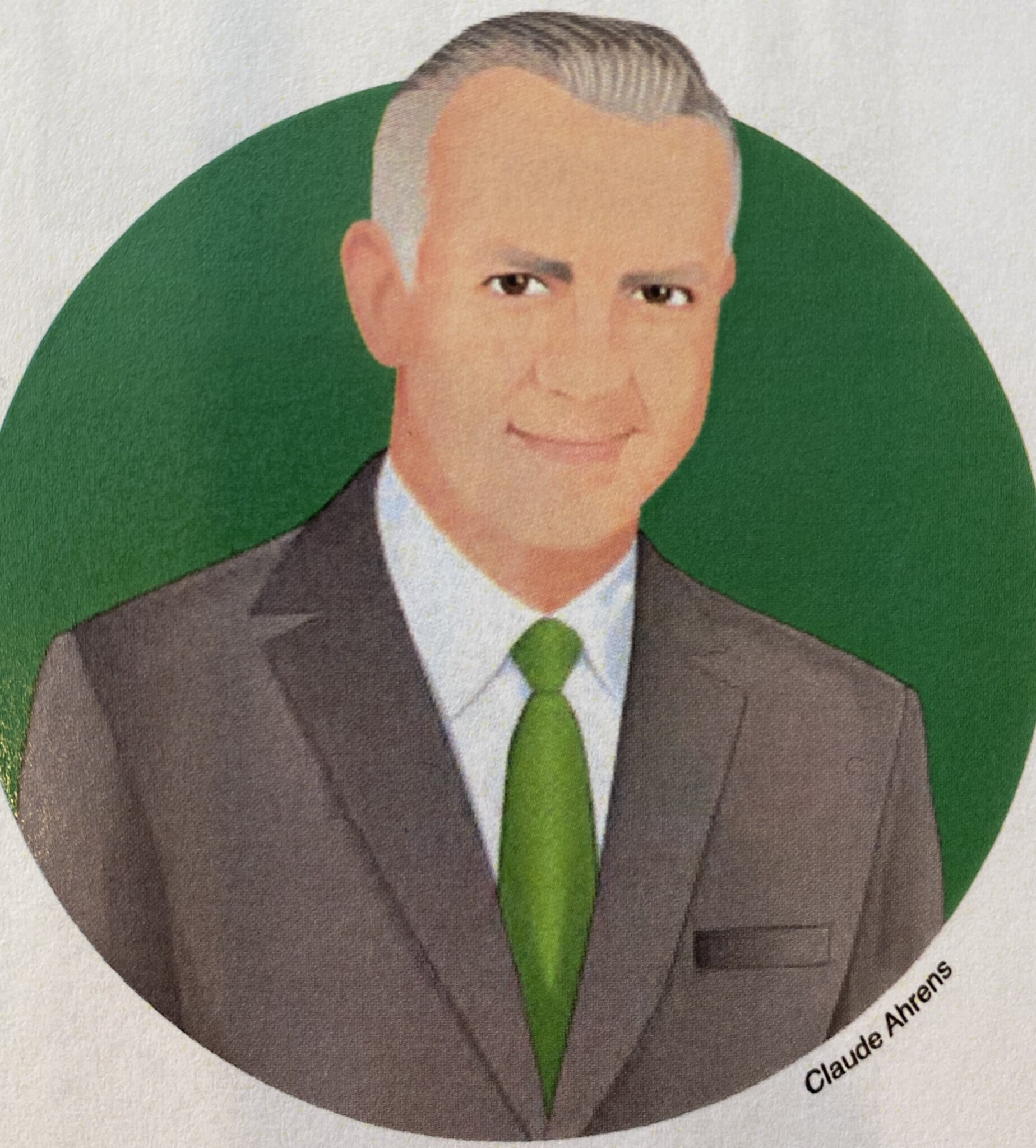 Illustration of Claude W. Ahrens