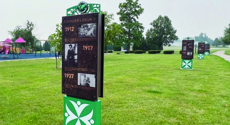 Timeline history - Memorial walk in Ahrens Park